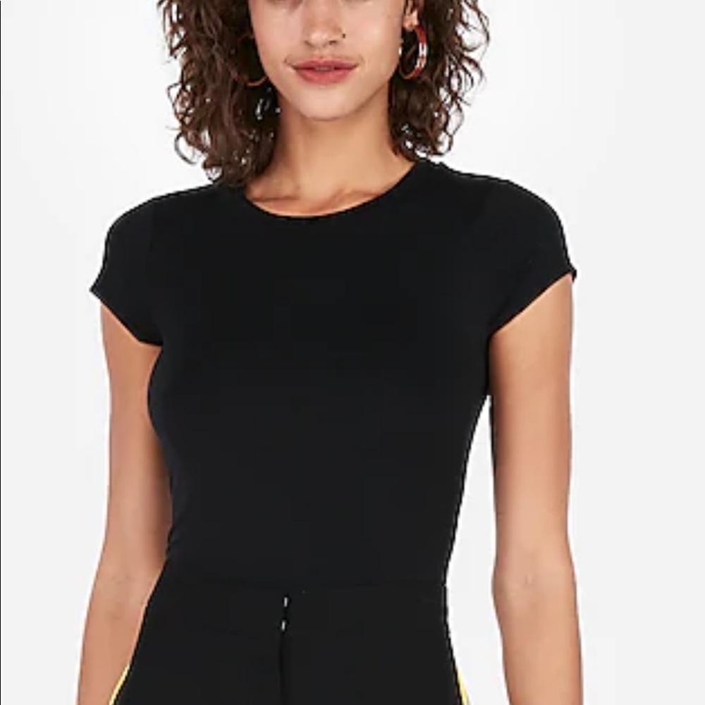 Express black sweater short sleeve top
